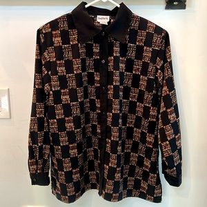 CHECKERED BUTTON UP TOP • GREAT COLORS